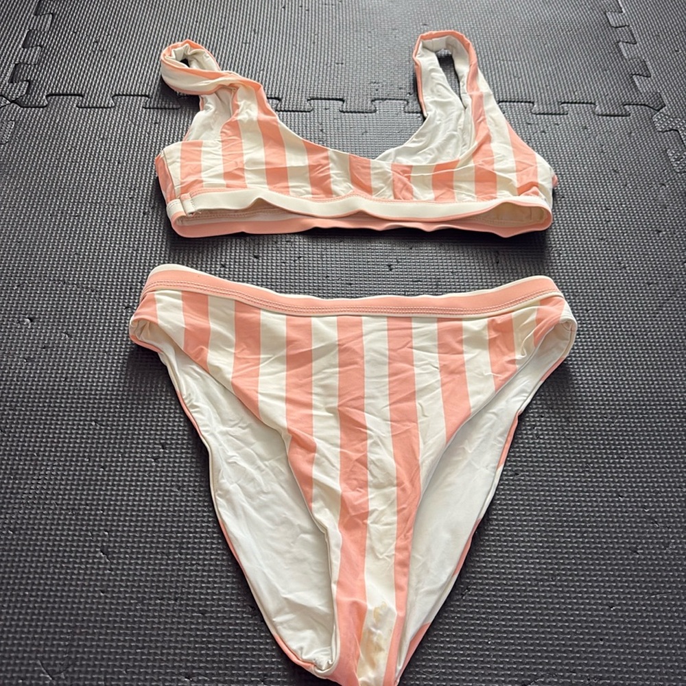 Dippin daisies link pink stripe set